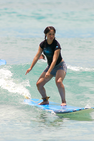 Sydney's 1st Surfing Lesson